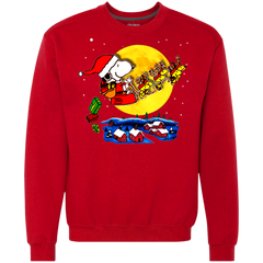 Snoopy Santa Claus Christmas The Peanuts Movie Sweatshirt - The White Eagles