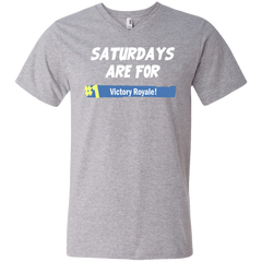 Fortnite Saturdays Are For Victory Royale Men's V-Neck T-Shirt - The White Eagles