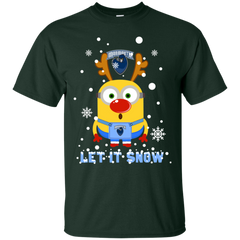 Minion Monmouth Hawks Ugly Christmas Sweaters Let It Snow Cotton T-Shirt - The White Eagles