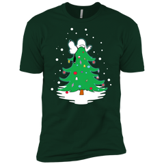 Snoopy Tree Christmas The Peanuts Movie Men's Sleeve Shirt - The White Eagles