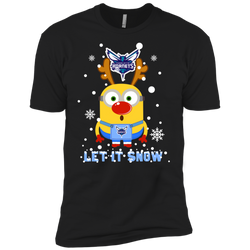 Minion Charlotte Hornets Ugly Christmas Sweaters Let It Snow Men's Sleeve Shirt - The White Eagles