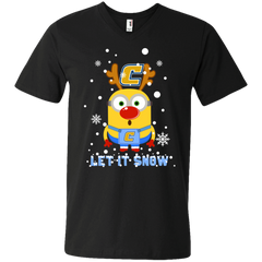 Minion Chattanooga Mocs Ugly Christmas Sweaters Let It Snow Men's V-Neck T-Shirt - The White Eagles