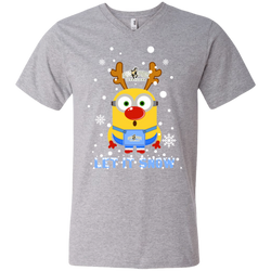 Minion Calpoly Mustangs Ugly Christmas Sweaters Let It Snow Men's V-Neck T-Shirt - The White Eagles