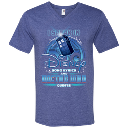 I Speak In Disney Song Lyrics And Doctor Who Quotes Shirt Men's V-Neck T-Shirt - The White Eagles