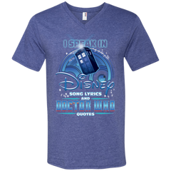 I Speak In Disney Song Lyrics And Doctor Who Quotes Shirt Men's V-Neck T-Shirt - The White Eagles