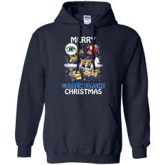 Kent State Golden Flashes Ugly Christmas Sweaters Minions Santa Claus Merry Christmas Hoodie - The White Eagles