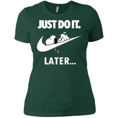 Just Do It The Peanuts Movie Snoopy Nike Logo Ladies' Shirt - The White Eagles