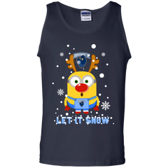 Minion Monmouth Hawks Ugly Christmas Sweaters Let It Snow Tank Top - The White Eagles