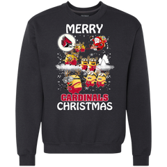Ball State Cardinals T Shirts Minions Santa Claus Merry Christmas Sweatshirt - The White Eagles
