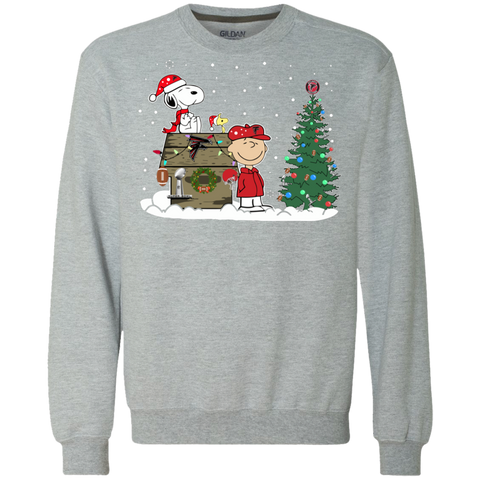 Atlanta Falcons Snoopy The Peanuts Ugly Christmas Sweater  Super Bowl Sweatshirt - The White Eagles