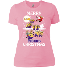 Lsu Tigers Ugly Christmas Sweaters Minions Santa Claus Merry Christmas Ladies' Shirt - The White Eagles