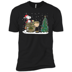 New Orleans Saints Snoopy The Peanuts Ugly Christmas Sweater  Super Bowl Men's Sleeve Shirt - The White Eagles