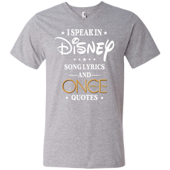 I Speak In Disney Song Lyrics And Once Upon A Time Quotes Shirt Men's V-Neck T-Shirt - The White Eagles