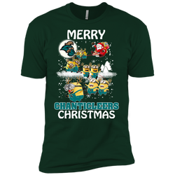 Coastal Carolina Chanticleers Ugly Christmas Sweaters Minions Santa Claus Merry Christmas Men's Sleeve Shirt - The White Eagles