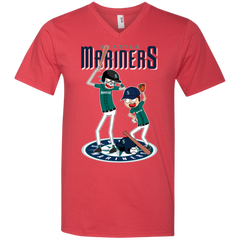 Seattle Mariners Baseball Rick And Morty Men's V-Neck T-Shirt - The White Eagles