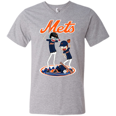 New York Mets Baseball Rick And Morty Men's V-Neck T-Shirt - The White Eagles