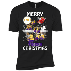 Lsu Tigers Ugly Christmas Sweaters Minions Santa Claus Merry Christmas Men's Sleeve Shirt - The White Eagles
