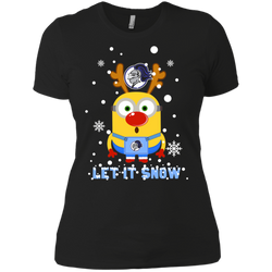 Minion Holy Cross Crusaders Ugly Christmas Sweaters Let It Snow Ladies' Shirt - The White Eagles