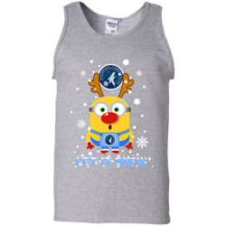 Minion Minnesota Timberwolves Ugly Christmas Sweaters Let It Snow Tank Top - The White Eagles