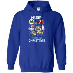 Ucla Bruins Ugly Christmas Sweaters Minions Santa Claus Merry Christmas Hoodie - The White Eagles
