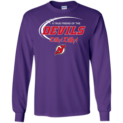 Dilly Dilly A True Friend Of The New Jersey Devils LS Cotton T-Shirt - The White Eagles