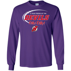 Dilly Dilly A True Friend Of The New Jersey Devils LS Cotton T-Shirt - The White Eagles