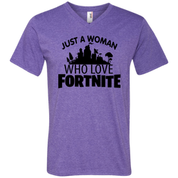 Fortnite Just A Woman Who Loves Fortnite Men's V-Neck T-Shirt - The White Eagles