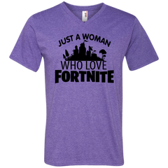 Fortnite Just A Woman Who Loves Fortnite Men's V-Neck T-Shirt - The White Eagles