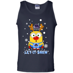 Minion Central Arkansas Bears Ugly Christmas Sweaters Let It Snow Tank Top - The White Eagles