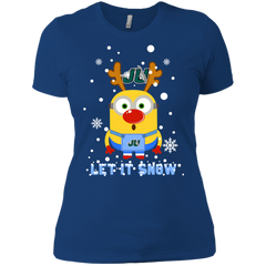 Minion Jacksonville Dolphins Ugly Christmas Sweaters Let It Snow Ladies' Shirt - The White Eagles