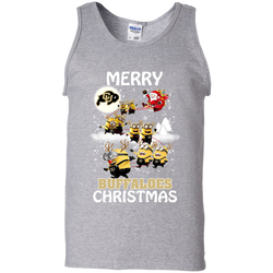 Colorado Buffaloes Ugly Christmas Sweaters Minions Santa Claus Merry Christmas Tank Top - The White Eagles