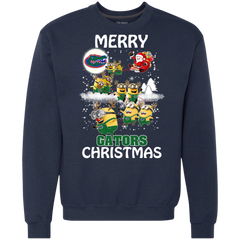 Florida Gators Ugly Christmas Sweaters Minions Santa Claus Merry Christmas Sweatshirt - The White Eagles