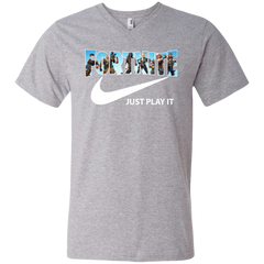 Fortnite Nike Just Play It Men's V-Neck T-Shirt - The White Eagles