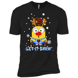 Minion Brown Bears Ugly Christmas Sweaters Let It Snow Men's Sleeve Shirt - The White Eagles