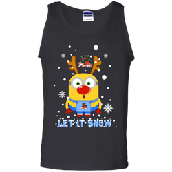 Minion Mississippi Valley State Delta Devils Ugly Christmas Sweaters Let It Snow Tank Top - The White Eagles