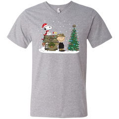 New Orleans Saints Snoopy The Peanuts Ugly Christmas Sweater  Super Bowl Men's V-Neck T-Shirt - The White Eagles