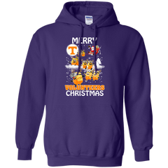 Tennessee Volunteers Ugly Christmas Sweaters Minions Santa Claus Merry Christmas Hoodie - The White Eagles