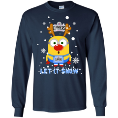 Minion Los Angeles Clippers Ugly Christmas Sweaters Let It Snow LS Cotton T-Shirt - The White Eagles
