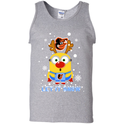 Minion Baltimore Orioles  Ugly Christmas Sweaters Let It Snow Tank Top - The White Eagles
