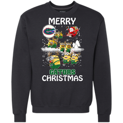 Florida Gators Ugly Christmas Sweaters Minions Santa Claus Merry Christmas Sweatshirt - The White Eagles