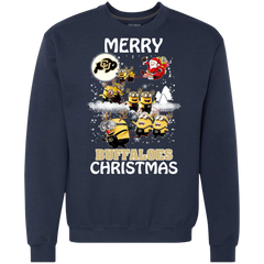 Colorado Buffaloes Ugly Christmas Sweaters Minions Santa Claus Merry Christmas Sweatshirt - The White Eagles