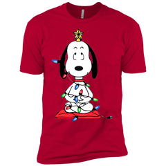 Snoopy Christmas Tree The Peanuts Movie Snoopy Men's Sleeve Shirt - The White Eagles