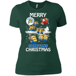 San Jose State Spartans Ugly Christmas Sweaters Minions Santa Claus Merry Christmas Ladies' Shirt - The White Eagles