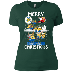 San Jose State Spartans Ugly Christmas Sweaters Minions Santa Claus Merry Christmas Ladies' Shirt - The White Eagles