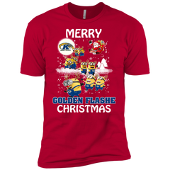 Kent State Golden Flashes Ugly Christmas Sweaters Minions Santa Claus Merry Christmas Men's Sleeve Shirt - The White Eagles