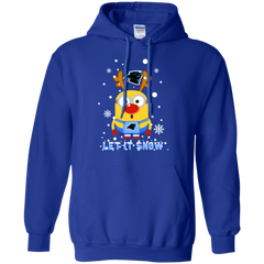 Minion Carolina Panthers Ugly Christmas Sweaters Let It Snow Hoodie - The White Eagles