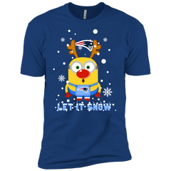 Minion New England Patriots Ugly Christmas Sweaters Let It Snow Men's Sleeve Shirt - The White Eagles