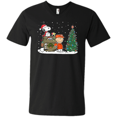 Denver Broncos Snoopy The Peanuts Ugly Christmas Sweater  Super Bowl Men's V-Neck T-Shirt - The White Eagles