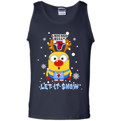 Minion Chicago Bulls Ugly Christmas Sweaters Let It Snow Tank Top - The White Eagles