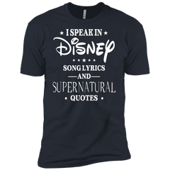 I Speak In Disney Song Lyrics And Supernatural Quotes Shirt Men's Sleeve Shirt - The White Eagles
